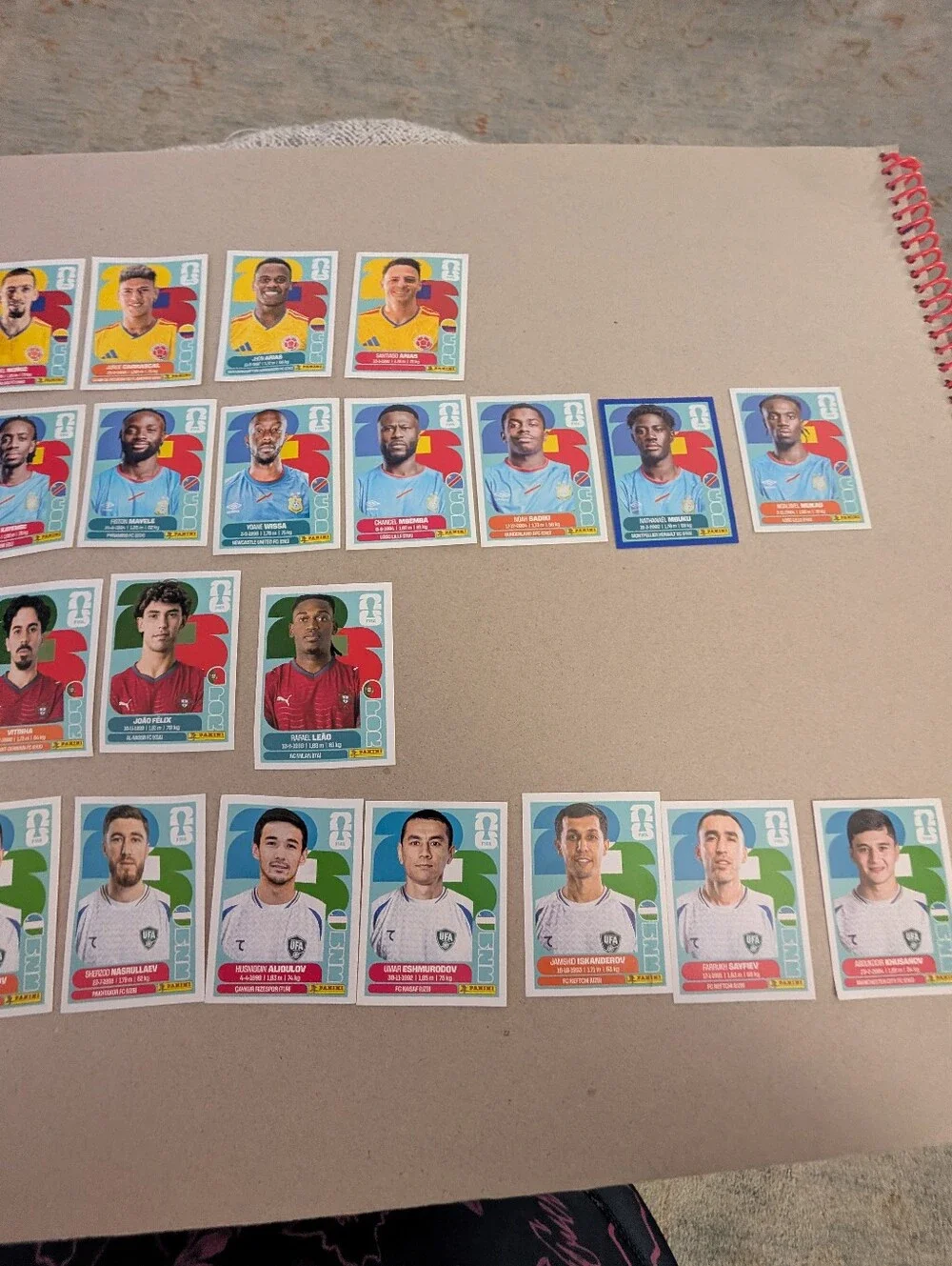 Panini World Cup 2026 Soccer Collectible Sticker Cards- Group K-Por, Cod,Uzb,Col - Picture 2 of 3